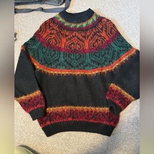 Vintage Hand-Loomed Wool & Wool Mohair LeModa Sweater